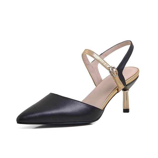 dress shoes lucyever pointed toe thin heels pumps women genuine leather mix color sandals woman slingback, Black
dress shoes lucyever pointed toe thin heels pumps women genuine leather mix color sandals woman slingback, Black