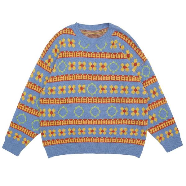 men's sweaters 2021 flowers print color block knitted sweater men women hip hop pullovers harajuku streetwear cotton kint pullover, White;black
men's sweaters 2021 flowers print color block knitted sweater men women hip hop pullovers harajuku streetwear cotton kint pullover, White;black