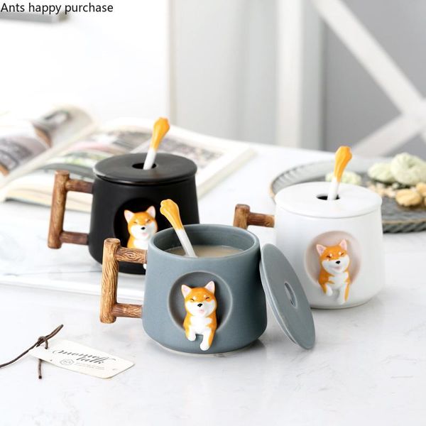 mugs cartoon shiba inu cup ceramics creative mug spoon with lid couple household drinking coffee handle utensils
mugs cartoon shiba inu cup ceramics creative mug spoon with lid couple household drinking coffee handle utensils
