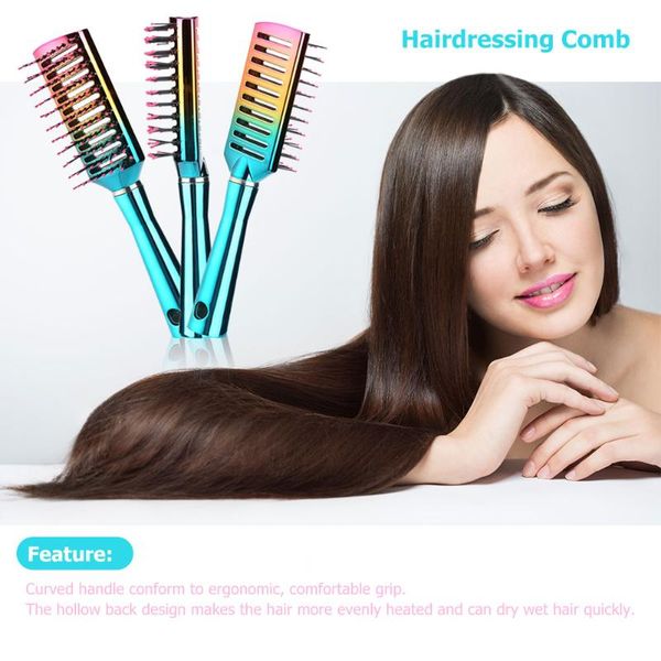 hair brushes portable curved anti-static massage comb styling brush for home salon hairdressing combs, Silver
hair brushes portable curved anti-static massage comb styling brush for home salon hairdressing combs, Silver
