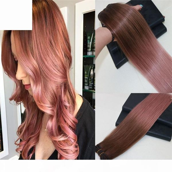 100% unprocessed virgin omber russian human hair extensions rose gold highlights remy hair weaving straight sew in double weft hair weave, Black 
100% unprocessed virgin omber russian human hair extensions rose gold highlights remy hair weaving straight sew in double weft hair weave, Black