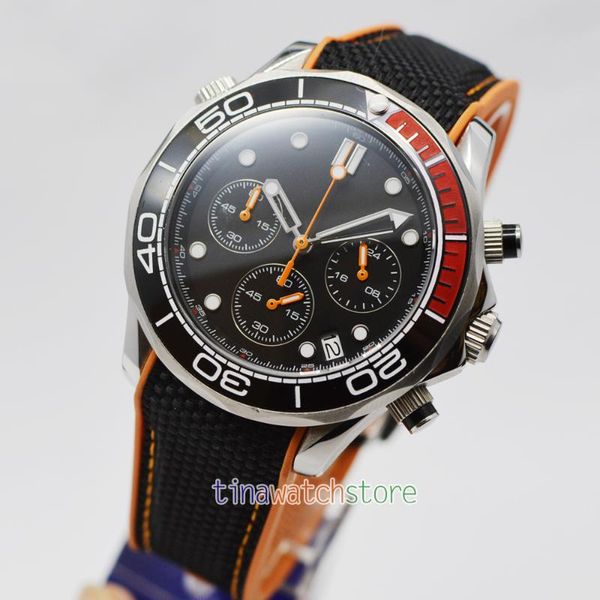 wristwatches 41mm bliger ceramic bezel sapphire glass quartz mens watch full chronograph date black dial rubber strap, Slivery;brown
wristwatches 41mm bliger ceramic bezel sapphire glass quartz mens watch full chronograph date black dial rubber strap, Slivery;brown