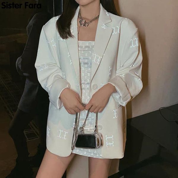 women's suits & blazers sister fara chic reflective blazer spring jacket single breasted fashion loose autumn thin casual women, White;black
women's suits & blazers sister fara chic reflective blazer spring jacket single breasted fashion loose autumn thin casual women, White;black