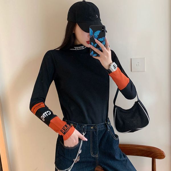 2021 cotton bottoming shirt long-sleeved t-shirt women's all-match trendy women new stitching letter printing 8yn4, White
2021 cotton bottoming shirt long-sleeved t-shirt women's all-match trendy women new stitching letter printing 8yn4, White