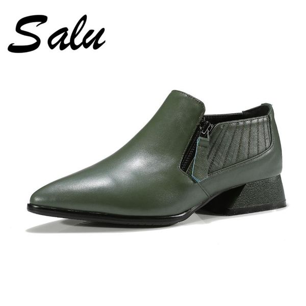 dress shoes salu 2021 women genuine leather pumps female shallow solid color pointed toe high heel black green
dress shoes salu 2021 women genuine leather pumps female shallow solid color pointed toe high heel black green