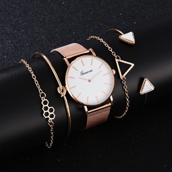 wristwatches 5pcs women watches luxury wrist watch simple relogio feminino clock for female rose gold quartz ladies bracelet, Slivery;brown
wristwatches 5pcs women watches luxury wrist watch simple relogio feminino clock for female rose gold quartz ladies bracelet, Slivery;brown