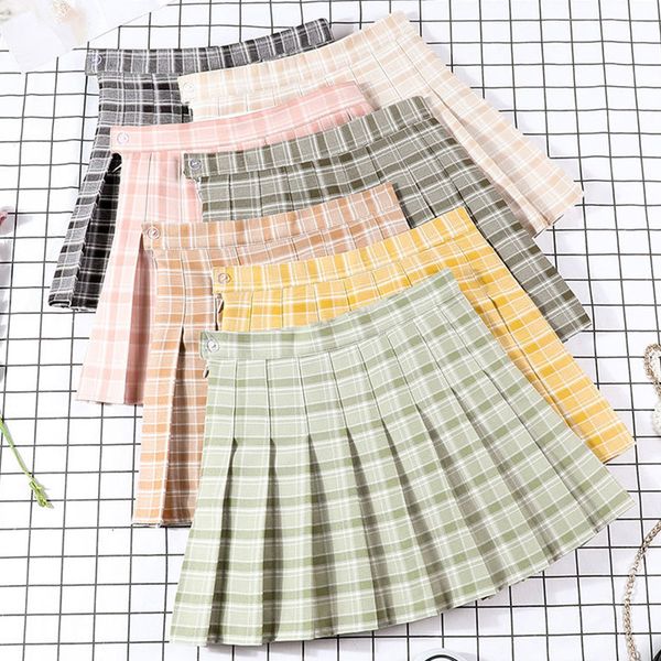 new 2021 summer high waist slim school student pleated skater tennis skirt korean style kawaii plaid mini cosplay skirts womens c24 q69i, Black
new 2021 summer high waist slim school student pleated skater tennis skirt korean style kawaii plaid mini cosplay skirts womens c24 q69i, Black