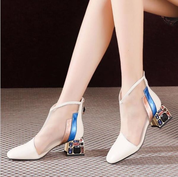 boots 2021 mesh sandals women ankl boot for summer mid heel rhinestone ponited toe shoes hollow out back zip high heels, Black
boots 2021 mesh sandals women ankl boot for summer mid heel rhinestone ponited toe shoes hollow out back zip high heels, Black