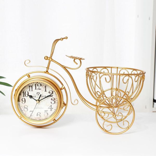 desk & table clocks home furnishing creative tyrant golden tricycle clock simple personality quiet iron decoration
desk & table clocks home furnishing creative tyrant golden tricycle clock simple personality quiet iron decoration