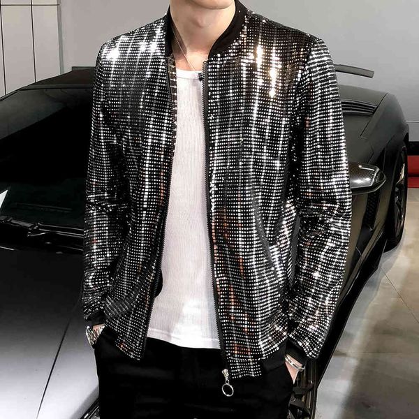 men's jackets sequined bomber jacket men shiny sequins long sleeve glitter zipper coat hip hop loose night club stage streetwear coats, Black;brown
men's jackets sequined bomber jacket men shiny sequins long sleeve glitter zipper coat hip hop loose night club stage streetwear coats, Black;brown