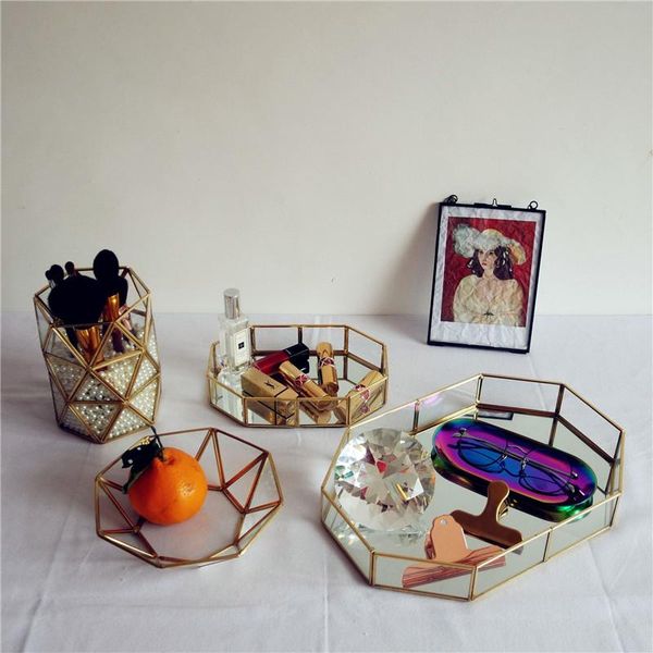kitchen storage & organization retro brass tray golden polygon glass makeup jewelry display organizer dessert snack platestand home decor
kitchen storage & organization retro brass tray golden polygon glass makeup jewelry display organizer dessert snack platestand home decor
