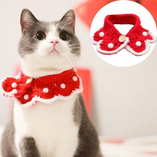 cat collars & leads christmas red knitted collar scarf cute handmade crochet puppy rabbits bandana pets small dogs necklace accessories s/m
cat collars & leads christmas red knitted collar scarf cute handmade crochet puppy rabbits bandana pets small dogs necklace accessories s/m