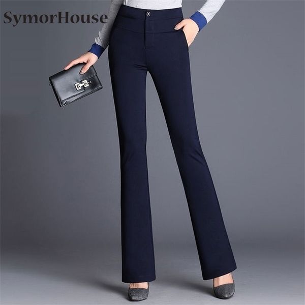 women's office lady high waist flare pants solid elastic formal long trousers ladies spring autumn loose bottoms plus size 211115, Black;white
women's office lady high waist flare pants solid elastic formal long trousers ladies spring autumn loose bottoms plus size 211115, Black;white