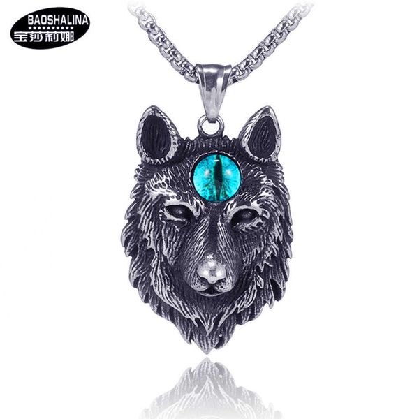 pop star hip hop antique titanium steel necklace trendy men's stainless wolf head pendant, Silver
pop star hip hop antique titanium steel necklace trendy men's stainless wolf head pendant, Silver