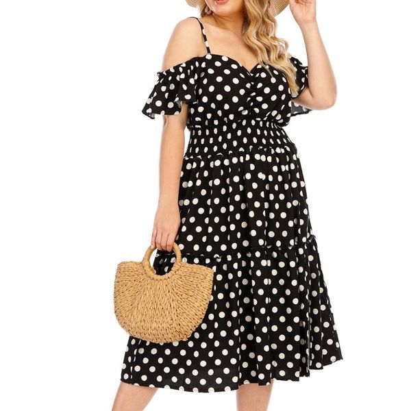 plus size dresses extra large dress sleeveless strap print balck oversize summer for women strapless dot ladies, Black
plus size dresses extra large dress sleeveless strap print balck oversize summer for women strapless dot ladies, Black