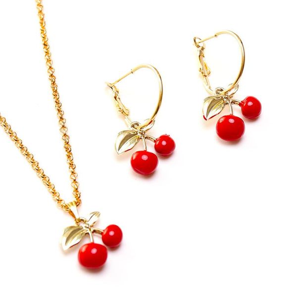 pendant necklaces cute sweet red cherry necklace fashion tide flow exquisite high quality, Silver
pendant necklaces cute sweet red cherry necklace fashion tide flow exquisite high quality, Silver
