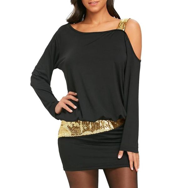 casual dresses summer autumn fashion one shoulder long sleeve strap sequins stitching bud party clubwear mini dress, Black;gray
casual dresses summer autumn fashion one shoulder long sleeve strap sequins stitching bud party clubwear mini dress, Black;gray