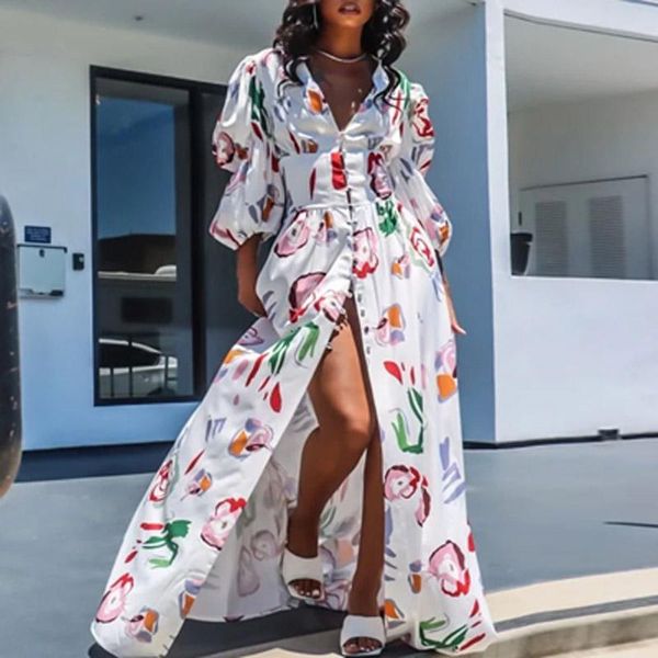 casual dresses autumn 3/4 puff sleeve maxi office dress women elegant v neck slit long party ladies chic pattern printed, Black;gray
casual dresses autumn 3/4 puff sleeve maxi office dress women elegant v neck slit long party ladies chic pattern printed, Black;gray