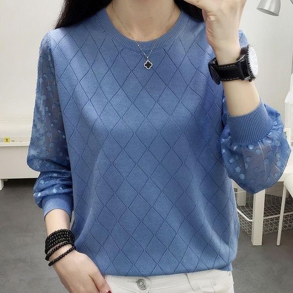 women's sweaters knitwear large size loose pullover sweater splicing autumn outfit korean hollow-out versatile bottom female, White;black
women's sweaters knitwear large size loose pullover sweater splicing autumn outfit korean hollow-out versatile bottom female, White;black