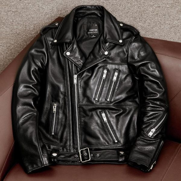 men's leather & faux men's motorcycle classical motocycle jackets 100% natural calf skin thick moto jacket motor clothing biker coa, Black
men's leather & faux men's motorcycle classical motocycle jackets 100% natural calf skin thick moto jacket motor clothing biker coa, Black