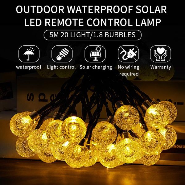 solar lamps string lights outdoor 30/20 led crystal globe waterproof powered patio light for garden party christmas decor
solar lamps string lights outdoor 30/20 led crystal globe waterproof powered patio light for garden party christmas decor