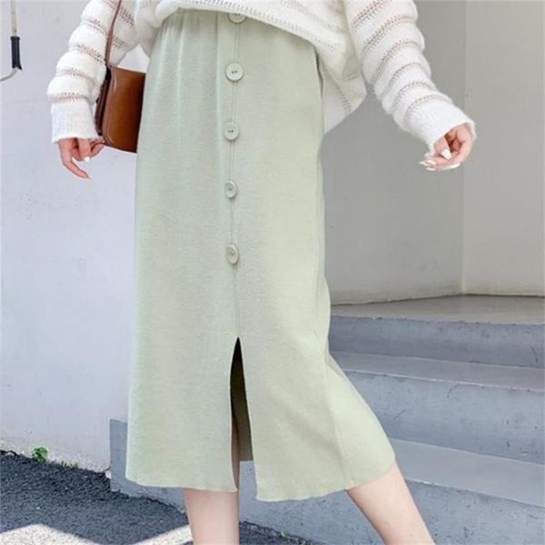 autumn winter knitted high waist loose elasticity thin split ends all-match women a-line woolen skirt 210527, Black
autumn winter knitted high waist loose elasticity thin split ends all-match women a-line woolen skirt 210527, Black