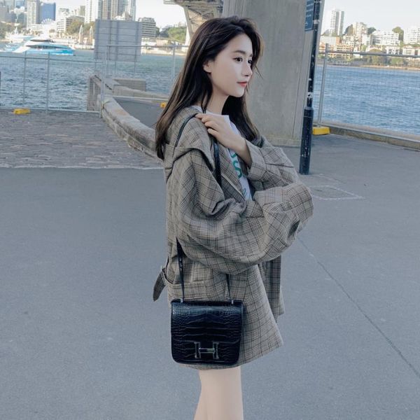 women's trench coats coat for women spring autumn loose casual plaid hooded jacket female korean plus size overcoat cloak windbreaker, Tan;black
women's trench coats coat for women spring autumn loose casual plaid hooded jacket female korean plus size overcoat cloak windbreaker, Tan;black