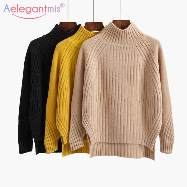 aelegantmis ribbed vintage turtleneck sweater women autumn winter casual korean knitted jumper female basic all match pullover 210607, White;black
aelegantmis ribbed vintage turtleneck sweater women autumn winter casual korean knitted jumper female basic all match pullover 210607, White;black