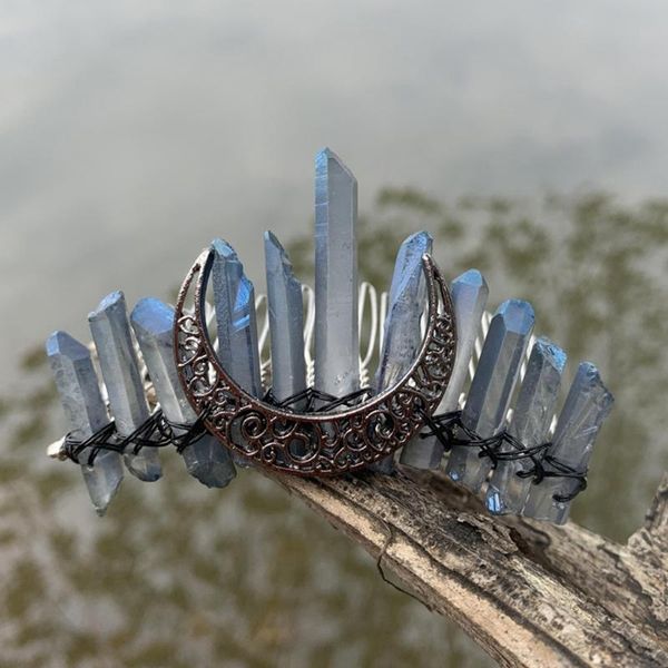 hair clips & barrettes handmade raw quartz crystal tiara comb ethnic anitque crescent moon metal hairpin bridal wedding jewelry clamp, Golden;silver
hair clips & barrettes handmade raw quartz crystal tiara comb ethnic anitque crescent moon metal hairpin bridal wedding jewelry clamp, Golden;silver