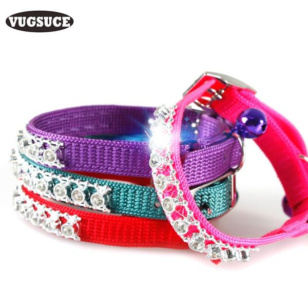 vugsuce rhinestones pet dog collar bling diamond adjustable nylon cute dog necklace for small dogs chihuahua puppy pet products
vugsuce rhinestones pet dog collar bling diamond adjustable nylon cute dog necklace for small dogs chihuahua puppy pet products
