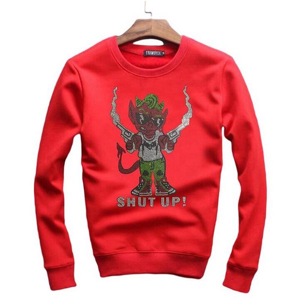 men's hoodies & sweatshirts anime cartoon design hoody drill man with guns handsome rhinestones men streetwear, Black
men's hoodies & sweatshirts anime cartoon design hoody drill man with guns handsome rhinestones men streetwear, Black
