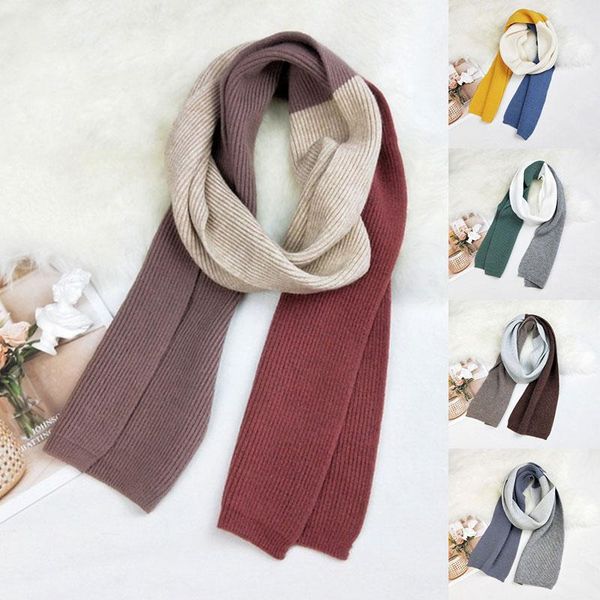 scarves korean version warm soft wool knitted scarf stylish three-color splicing all-matched temperament female accessories, Blue;gray
scarves korean version warm soft wool knitted scarf stylish three-color splicing all-matched temperament female accessories, Blue;gray