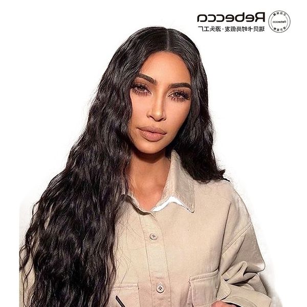 hair long indian curly female 13 * 4 lace headgear rebecca, Black