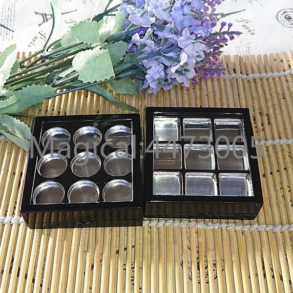 storage bottles & jars 30pcs square black 9 grids empty double layer eyeshadow/blush powder compact case with round/square aluminum pallete
storage bottles & jars 30pcs square black 9 grids empty double layer eyeshadow/blush powder compact case with round/square aluminum pallete