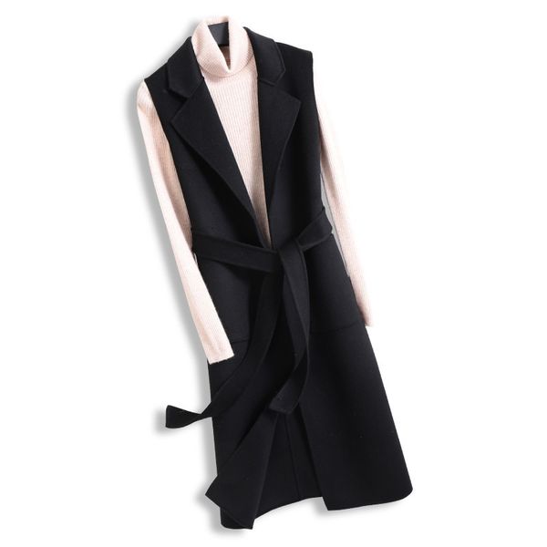 vest women superior quality handmade double sided wool coat belt adjustable office lady waistcoat jacket outerwear female 0iri, Black;white
vest women superior quality handmade double sided wool coat belt adjustable office lady waistcoat jacket outerwear female 0iri, Black;white