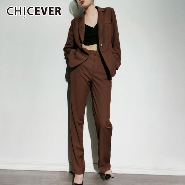women's two piece pants chicever minimalist tunic suit for women notched long sleeve blazer high waist straight wide leg pant female se, White
women's two piece pants chicever minimalist tunic suit for women notched long sleeve blazer high waist straight wide leg pant female se, White