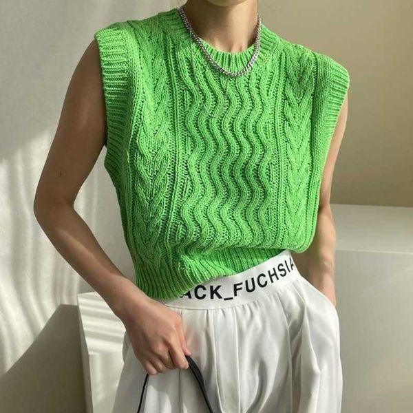 sweaters&jumpers summer fashion retro casual loose candy color green o neck sleeveless sweater vest wild chic clothing 210610, White
sweaters&jumpers summer fashion retro casual loose candy color green o neck sleeveless sweater vest wild chic clothing 210610, White