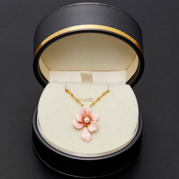 chains 2021 niche design sweet fashion enamel pearl gradient pink flower adjustable clavicle chain necklace female, Silver
chains 2021 niche design sweet fashion enamel pearl gradient pink flower adjustable clavicle chain necklace female, Silver