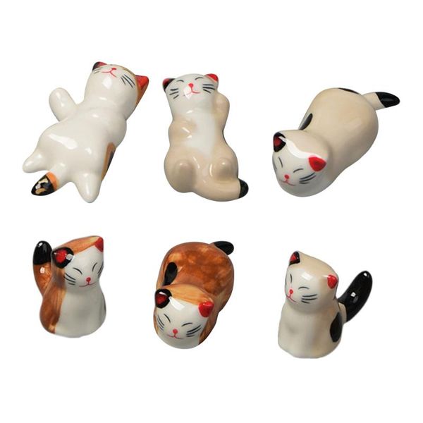 chopsticks 6pcs cat design ceramic chopstick rest holder spoon fork rack dinnerware stand
chopsticks 6pcs cat design ceramic chopstick rest holder spoon fork rack dinnerware stand