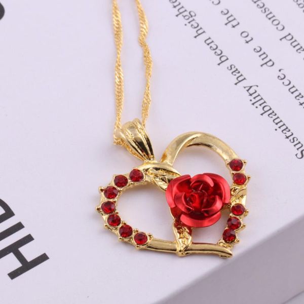 chains in 2021 love heart red rose pendant necklace women girl lady color choker fashion jewelry for valentine's day gift, Silver
chains in 2021 love heart red rose pendant necklace women girl lady color choker fashion jewelry for valentine's day gift, Silver