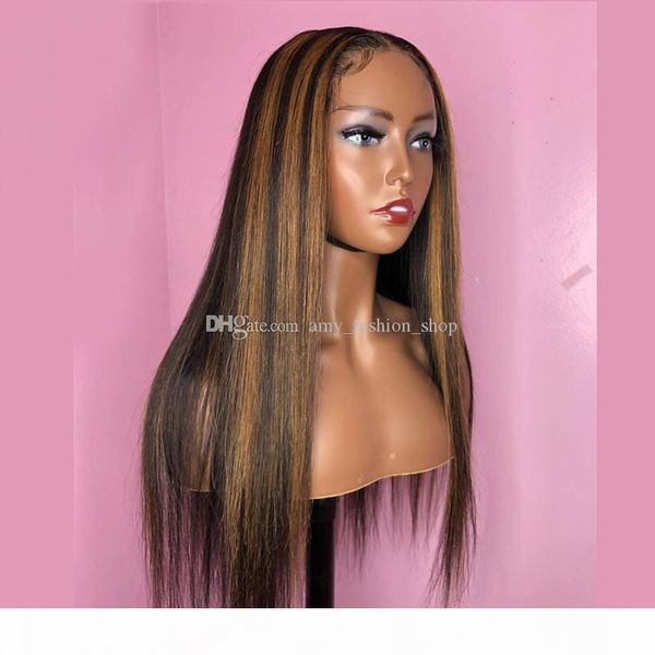 straight highlight brown blonde mix colored 5*5'' silk lace front wigs 180% density 13*6 t part wig preplucked baby hair, Black;brown
straight highlight brown blonde mix colored 5*5'' silk lace front wigs 180% density 13*6 t part wig preplucked baby hair, Black;brown
