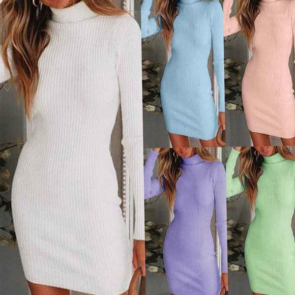 autumn winter knitted high collar long sleeve bodycon white dress slim-fit tight mini solid party plus size clothing casual dresses, Black;gray
autumn winter knitted high collar long sleeve bodycon white dress slim-fit tight mini solid party plus size clothing casual dresses, Black;gray