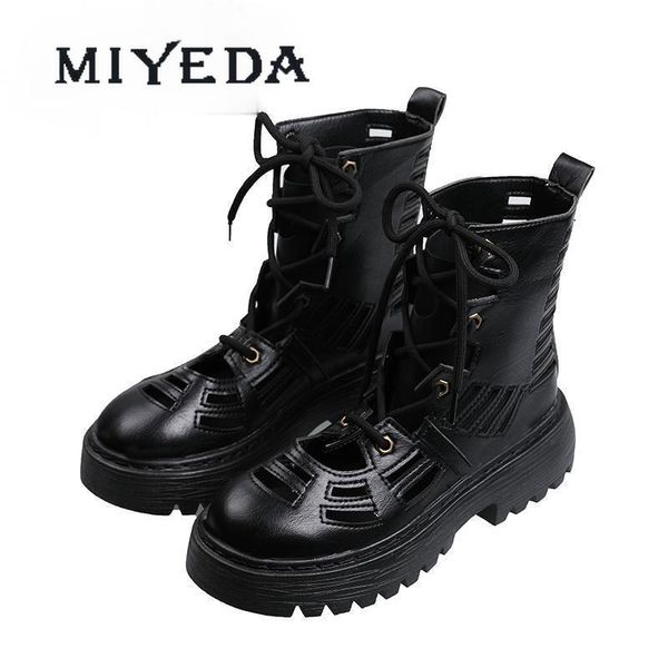 boots miyeda women ankle hollow out design platform chunky personalized spring summer rubber non-slip female shoes, Black
boots miyeda women ankle hollow out design platform chunky personalized spring summer rubber non-slip female shoes, Black