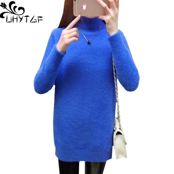 women's sweaters uhytgf winter sweater women imitation mink cashmere loose ladies turtleneck knitted pullover long plus size 1159, White;black
women's sweaters uhytgf winter sweater women imitation mink cashmere loose ladies turtleneck knitted pullover long plus size 1159, White;black