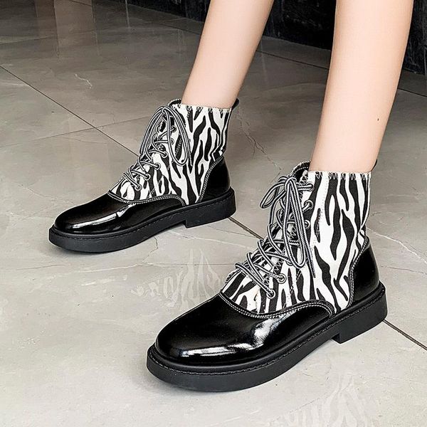 boots zebra pattern platform women round toe chunky heel ankle for lace up cross-tied, Black
boots zebra pattern platform women round toe chunky heel ankle for lace up cross-tied, Black