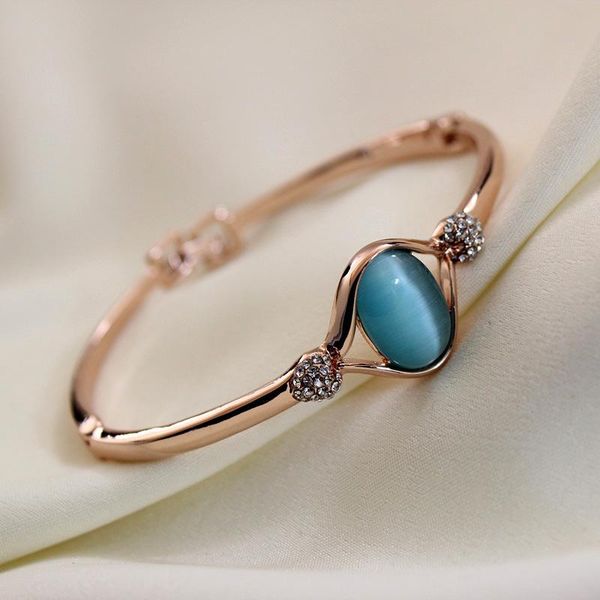 link, chain bila simple wild rose gold opal european and american ladies rhinestone bracelet decoration, Black
link, chain bila simple wild rose gold opal european and american ladies rhinestone bracelet decoration, Black