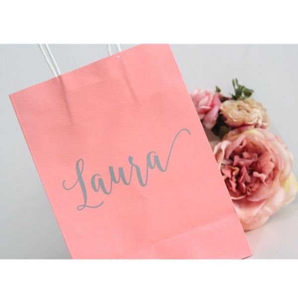 gift wrap personalized coral bags, custom bags,paper bags with silver font, for bridesmaids, party names
gift wrap personalized coral bags, custom bags,paper bags with silver font, for bridesmaids, party names