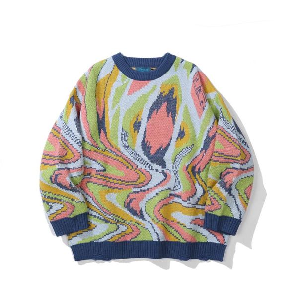 men's sweaters eukaaru abstract color matching jacquard sweater men fashion loose hip hop women oversized clothing mens pullover, White;black
men's sweaters eukaaru abstract color matching jacquard sweater men fashion loose hip hop women oversized clothing mens pullover, White;black
