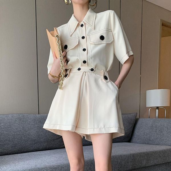 women's tracksuits vintage shorts 2 piece set women summer single breasted turn-down collar shirts and suit tracksuit 2021 20241, Gray
women's tracksuits vintage shorts 2 piece set women summer single breasted turn-down collar shirts and suit tracksuit 2021 20241, Gray