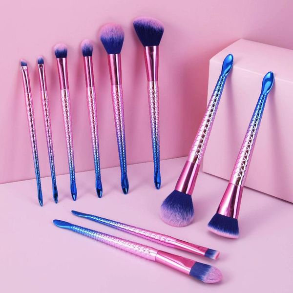 makeup brushes 10pcs multi color mermaids brush set pink and blue powder eye shadow foundation cosmetic beauty tools
makeup brushes 10pcs multi color mermaids brush set pink and blue powder eye shadow foundation cosmetic beauty tools